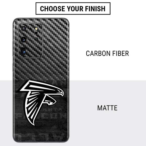 NFL Atlanta Falcons Black & White Galaxy S20 Ultra 5G Skin